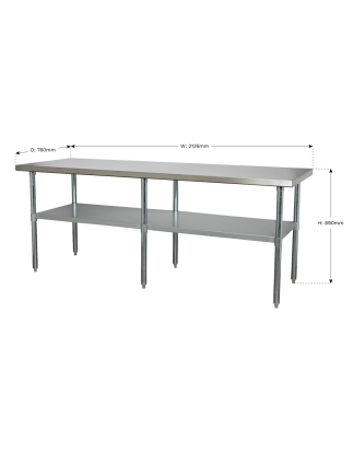 Stainless Steel Workbench 2.1m