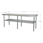 Stainless Steel Workbench 2.1m