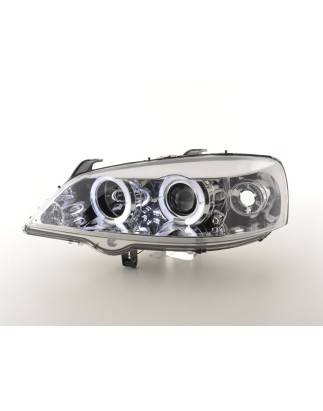 Headlight set Opel Astra G 98-03 chrome