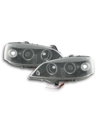 Headlight set Opel Astra G 98-03 black