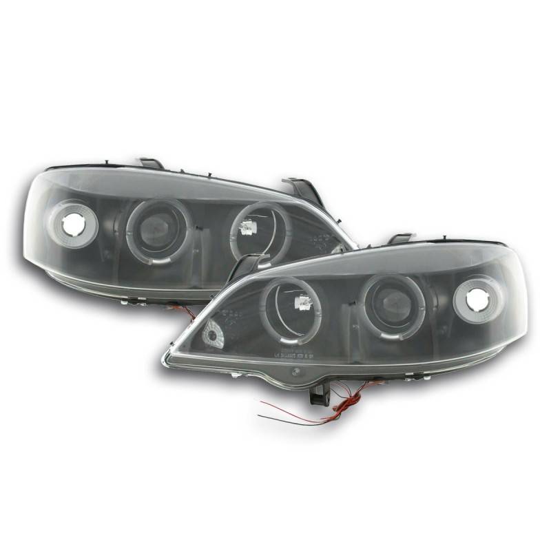 Headlight set Opel Astra G 98-03 black