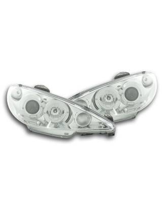 Headlight set Peugeot 206 98-03 chrome