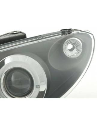 Headlight set Peugeot 206 98-03 black