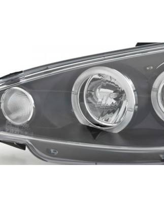 Headlight set Peugeot 206 98-03 black