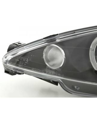 Headlight set Peugeot 206 98-03 black