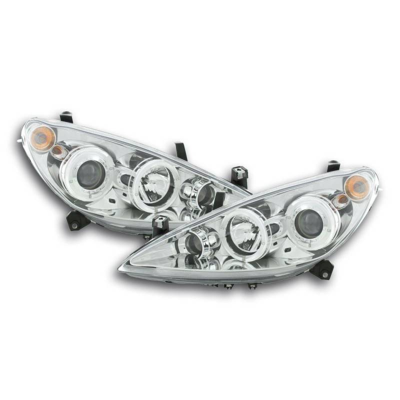 Headlight set Peugeot 307 01-06 chrome