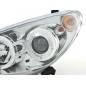 Headlight set Peugeot 307 01-06 chrome