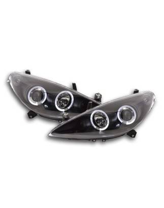 Headlight set Peugeot 307 01-06 black