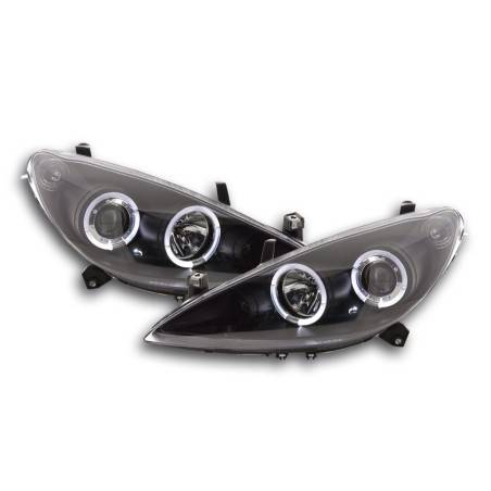 Headlight set Peugeot 307 01-06 black