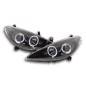 Headlight set Peugeot 307 01-06 black