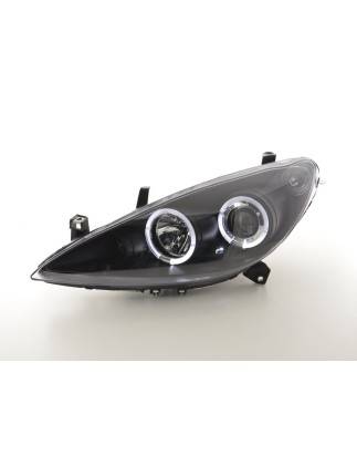 Headlight set Peugeot 307 01-06 black