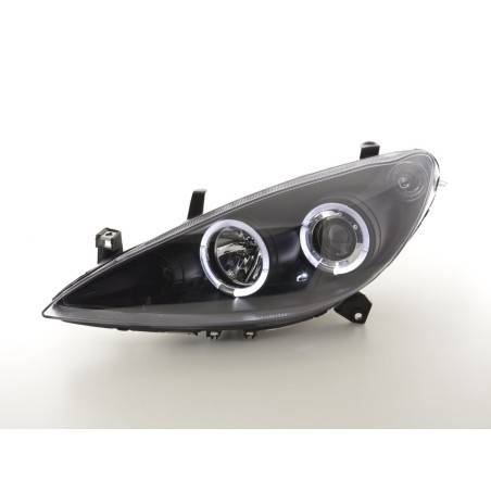 Headlight set Peugeot 307 01-06 black