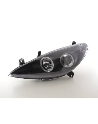 Headlight set Peugeot 307 01-06 black