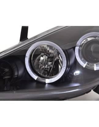 Headlight set Peugeot 307 01-06 black