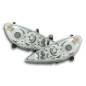 Headlight set Peugeot 307 01-06 chrome