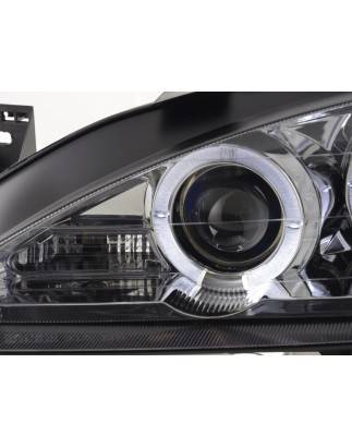 Headlight set Renault Megane 1 3/5-door. 99-02 chrome