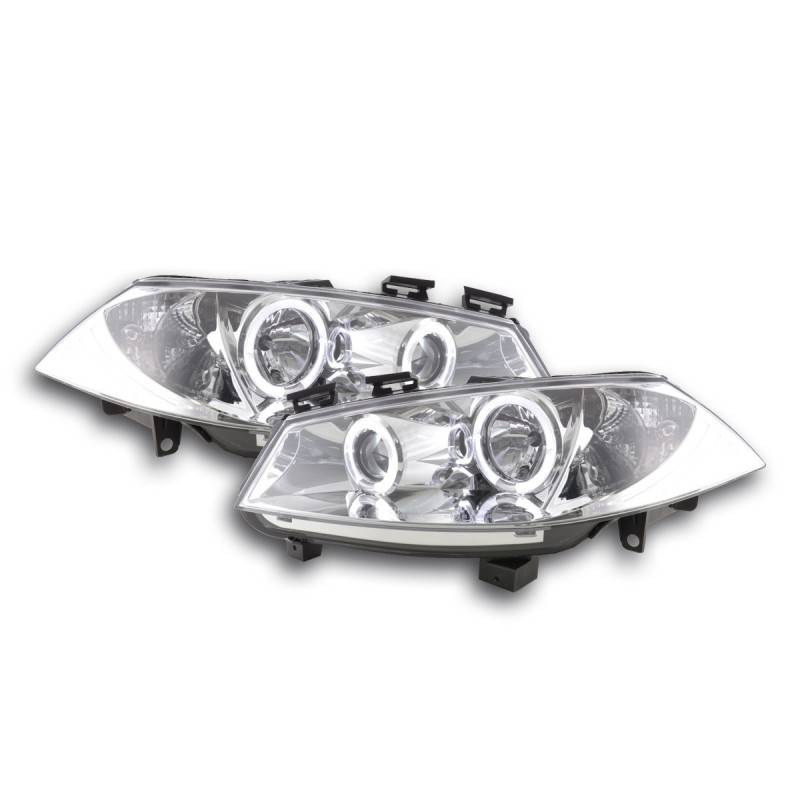 Headlight set Renault Megane 2 3/5-door. 03-06 chrome