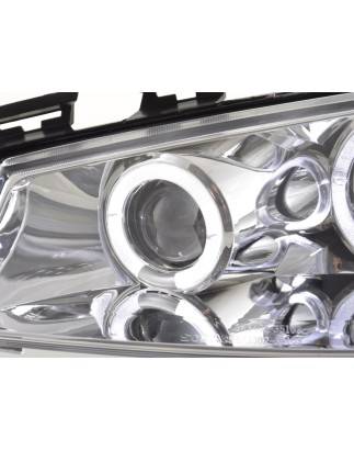 Headlight set Renault Megane 2 3/5-door. 03-06 chrome