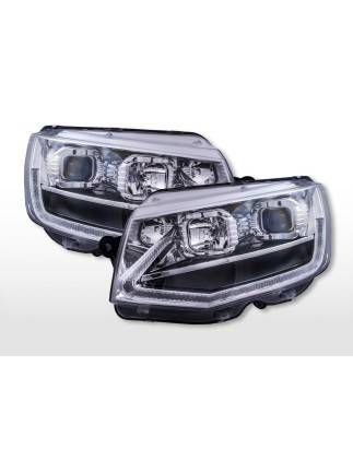 Halogen headlight set VW T6 year 16-19 chrome