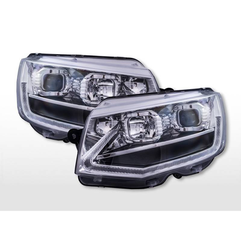 Halogen headlight set VW T6 year 16-19 chrome