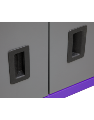 Topchest, coffre à outils Mid-Box et pile de 9 tiroirs Rollcab - Violet