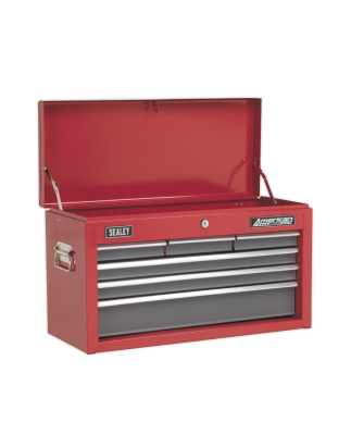 Topchest 6 Drawer with Ball-Bearing Slides - Red/Grey