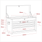 Topchest 6 Drawer with Ball-Bearing Slides - Red/Grey