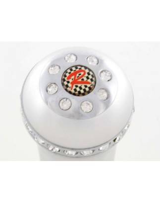 Gear knob aluminum with crystals, surface chrome