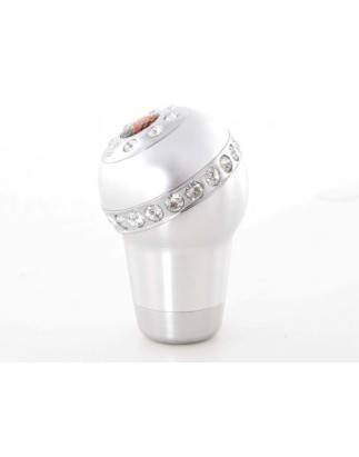 Gear knob aluminum with crystals, surface chrome