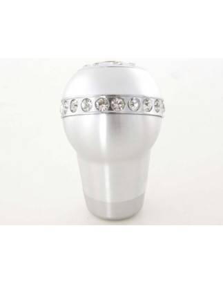 Gear knob aluminum with crystals, surface chrome