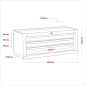 Mid-Box Tool Chest 3 Drawer with Ball-Bearing Slides - Red