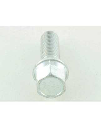 Single wheel bolt, shaft length 21mm, spherical collar, silver M12x1.5