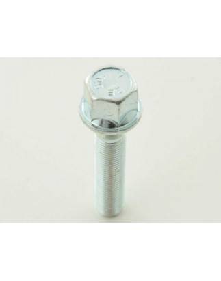 Single wheel bolt, shaft length 35mm, conical collar, silver M12x1.5