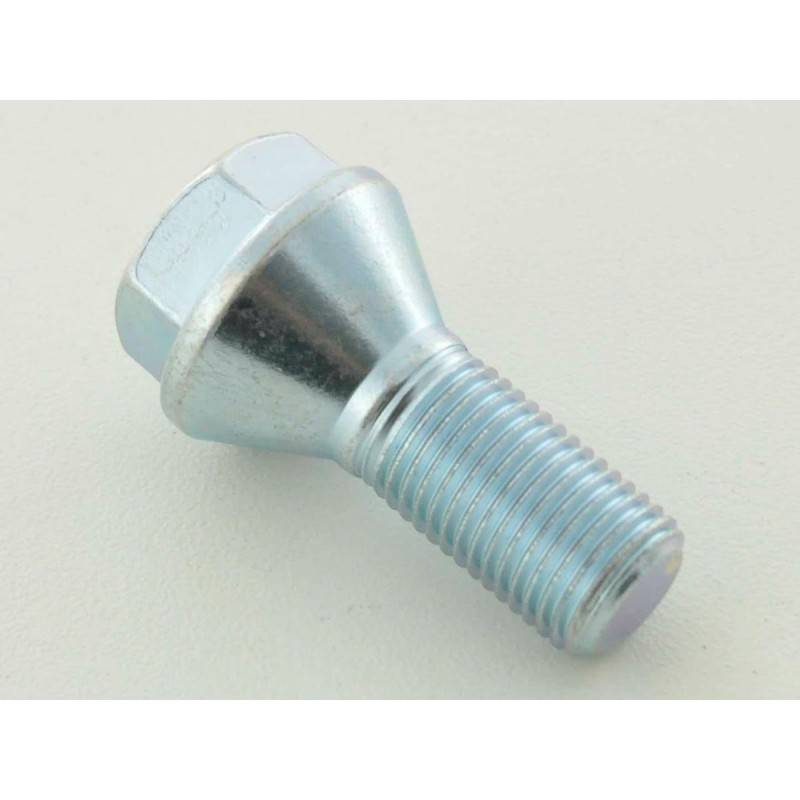 Wheel bolt individually conical collar shaft length 35mm M12x1.25 silver