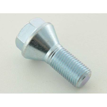 Wheel bolt individually conical collar shaft length 35mm M12x1.25 silver