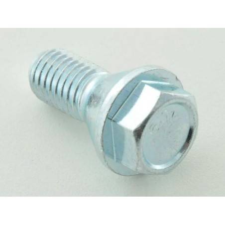 Single wheel bolt, shaft length 22mm, conical collar, silver M12x1.25