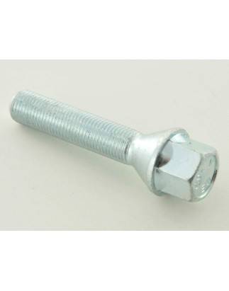 Wheel bolt individually, tapered collar, shaft length 39mm M12x1.25 silver