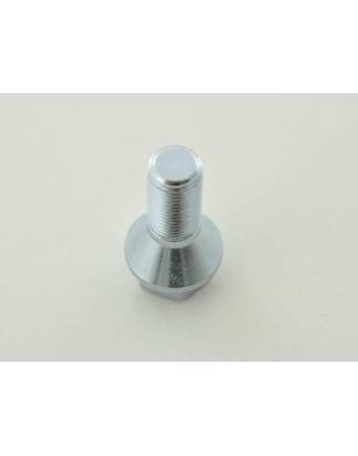 Single wheel bolt, shaft length 21mm, conical collar, silver M12x1.5