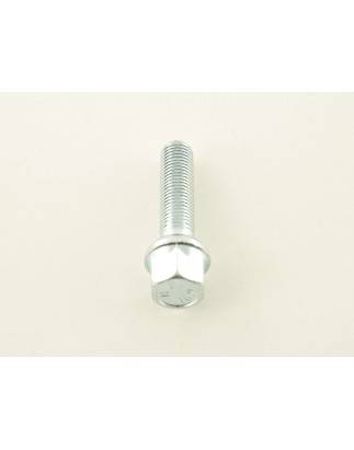 Single wheel bolt, shaft length 45mm, spherical collar, silver M12x1.5