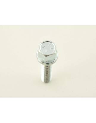 Single wheel bolt, shaft length 45mm, spherical collar, silver M12x1.5