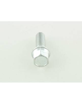 Single wheel bolt, shaft length 32mm, spherical collar, silver M12x1.5