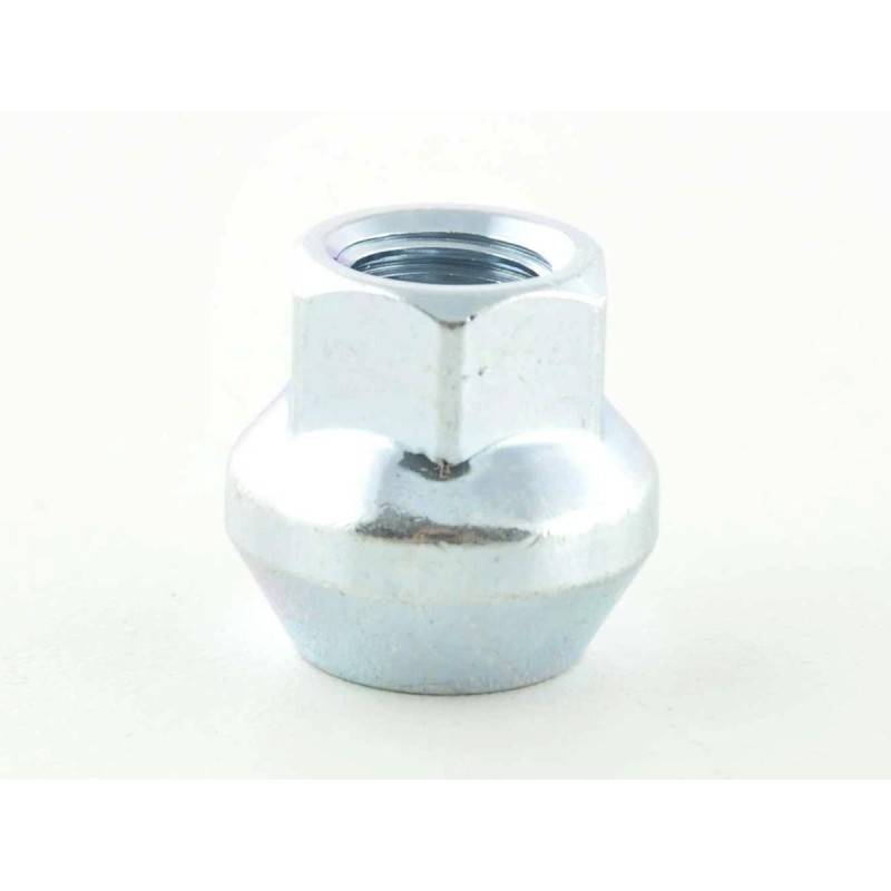 Single wheel nut, length 23mm, conical collar M14X1.5 silver