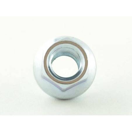 Single wheel nut, length 23mm, conical collar M14X1.5 silver