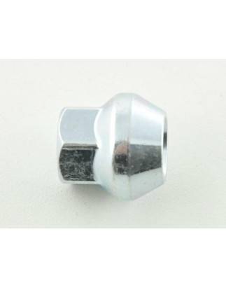 Single wheel nut, length 23mm, conical collar M14X1.5 silver