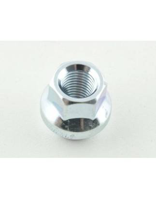 Single wheel nut, length 23mm, conical collar M14X1.5 silver