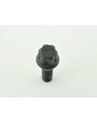 Single wheel bolt, shaft length 28mm, taper collar, black M12x1.5