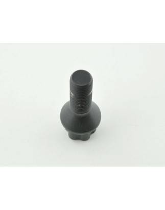 Single wheel bolt, shaft length 28mm, taper collar, black M12x1.5