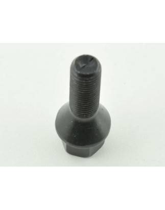 Single wheel bolt, shaft length 45mm, taper collar, black M12x1.5