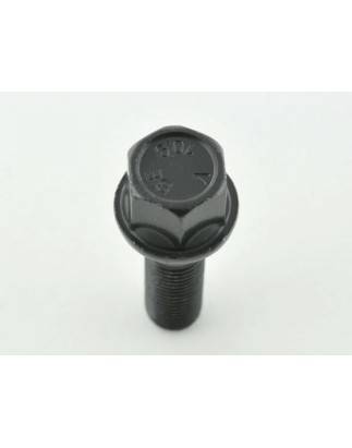 Single wheel bolt, shaft length 45mm, taper collar, black M12x1.5