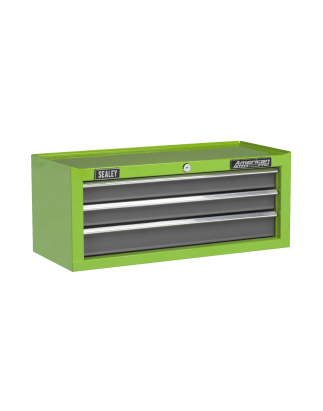 Mid-Box Tool Chest 3 Drawer with Ball-Bearing Slides - Green/Grey